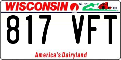 WI license plate 817VFT