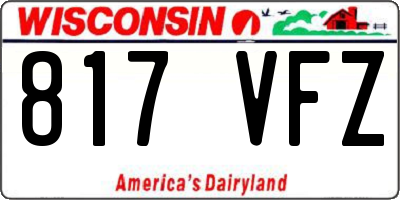WI license plate 817VFZ