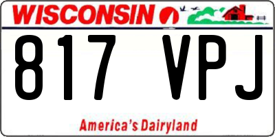 WI license plate 817VPJ