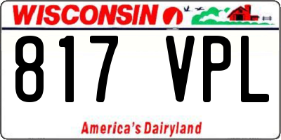 WI license plate 817VPL