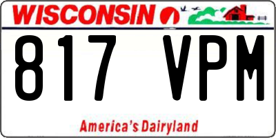 WI license plate 817VPM