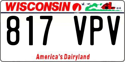WI license plate 817VPV