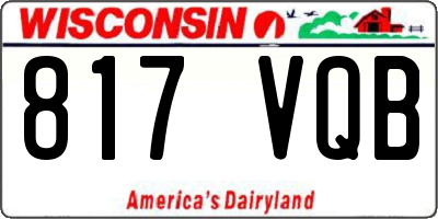 WI license plate 817VQB