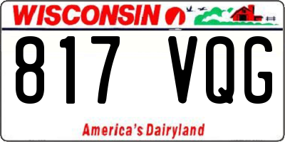 WI license plate 817VQG