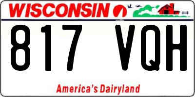 WI license plate 817VQH