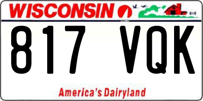 WI license plate 817VQK
