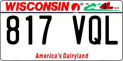 WI license plate 817VQL