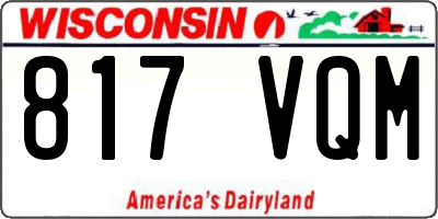WI license plate 817VQM
