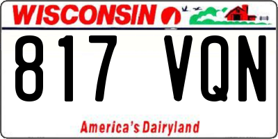 WI license plate 817VQN