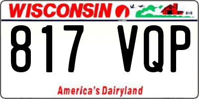 WI license plate 817VQP