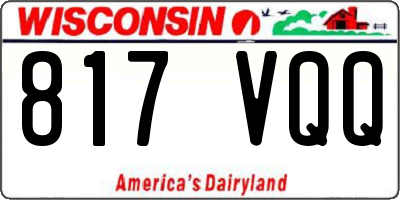 WI license plate 817VQQ