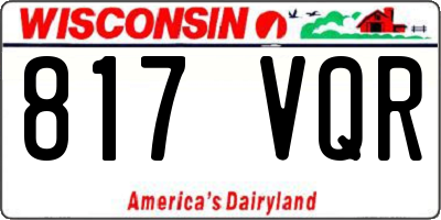 WI license plate 817VQR