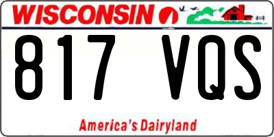 WI license plate 817VQS