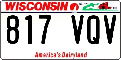 WI license plate 817VQV