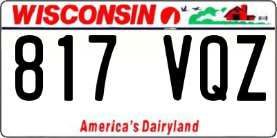 WI license plate 817VQZ