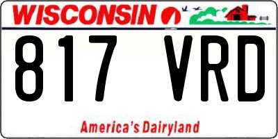 WI license plate 817VRD