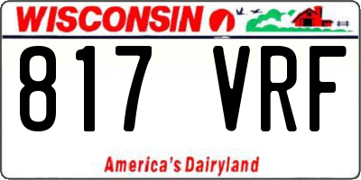 WI license plate 817VRF