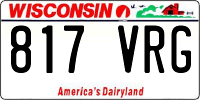 WI license plate 817VRG