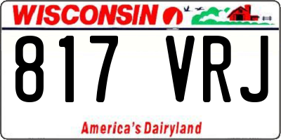 WI license plate 817VRJ