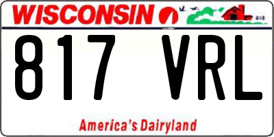 WI license plate 817VRL