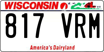 WI license plate 817VRM
