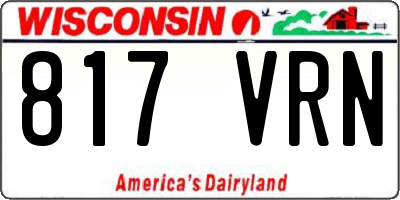 WI license plate 817VRN