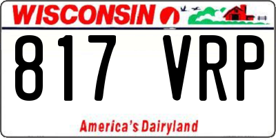 WI license plate 817VRP