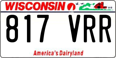 WI license plate 817VRR