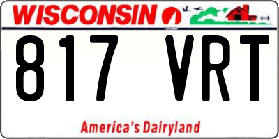 WI license plate 817VRT