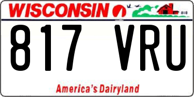 WI license plate 817VRU