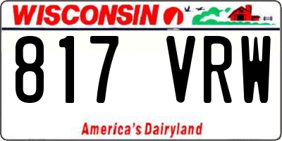 WI license plate 817VRW