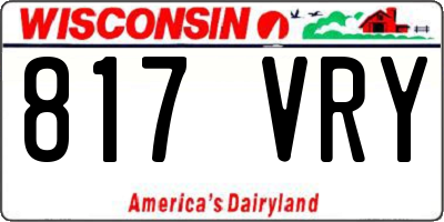WI license plate 817VRY