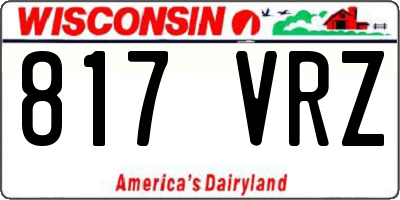 WI license plate 817VRZ