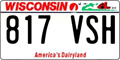 WI license plate 817VSH