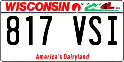 WI license plate 817VSI