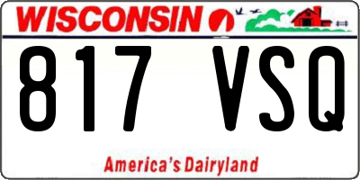 WI license plate 817VSQ