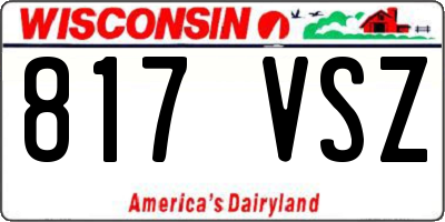 WI license plate 817VSZ