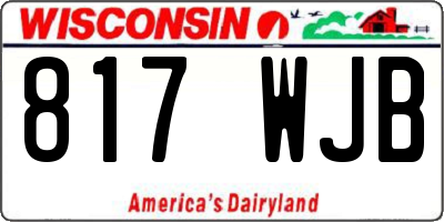 WI license plate 817WJB