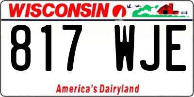 WI license plate 817WJE