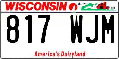 WI license plate 817WJM