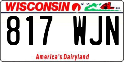 WI license plate 817WJN