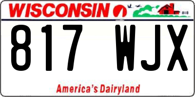 WI license plate 817WJX