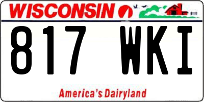 WI license plate 817WKI