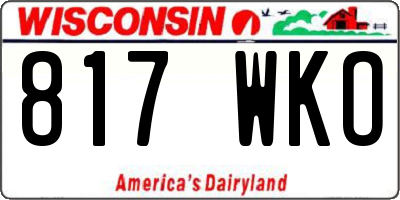 WI license plate 817WKO