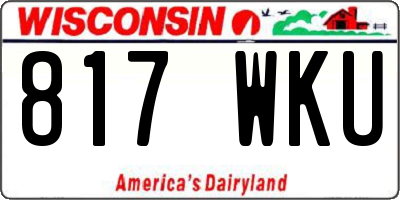 WI license plate 817WKU