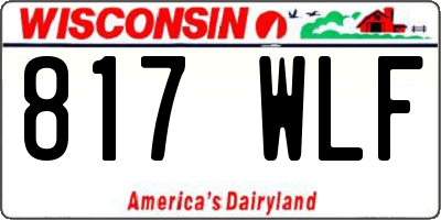 WI license plate 817WLF