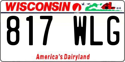 WI license plate 817WLG