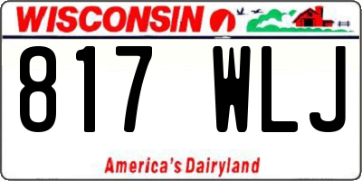WI license plate 817WLJ
