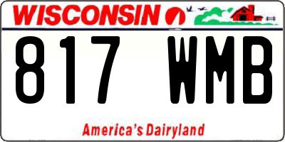 WI license plate 817WMB