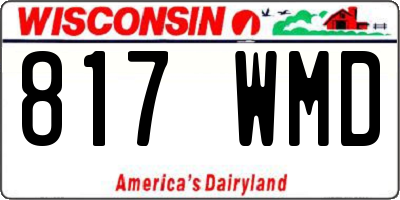 WI license plate 817WMD